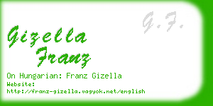 gizella franz business card